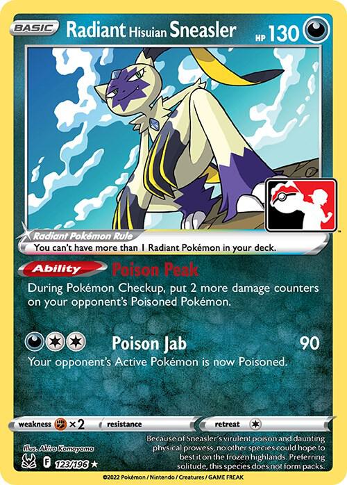 Radiant Hisuian Sneasler Series 3 123/196 (Prize Pack Series Cards)  - Holofoil | Good Games Adelaide SA