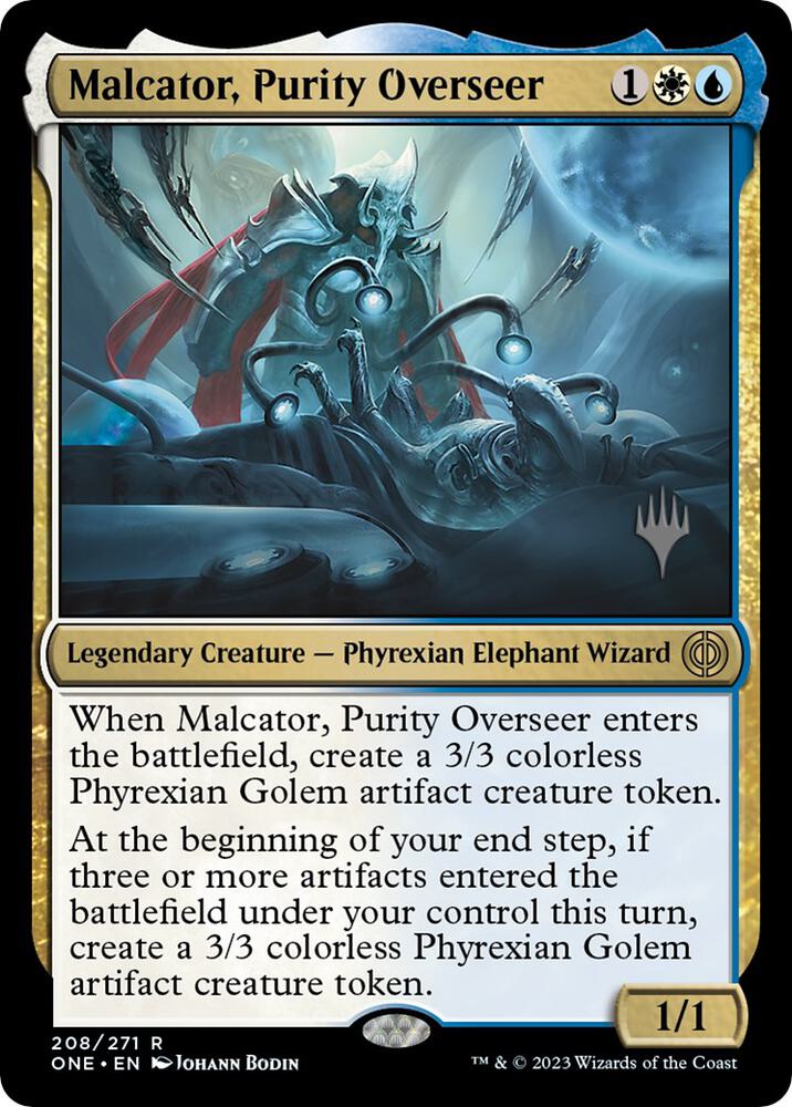 Malcator Purity Overseer 208 (Promo Pack: Phyrexia: All Will Be One)  - Foil | Good Games Adelaide SA
