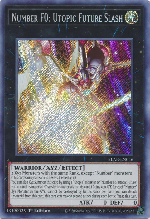 Number F0: Utopic Future Slash [BLAR-EN046] Secret Rare | Good Games Adelaide SA