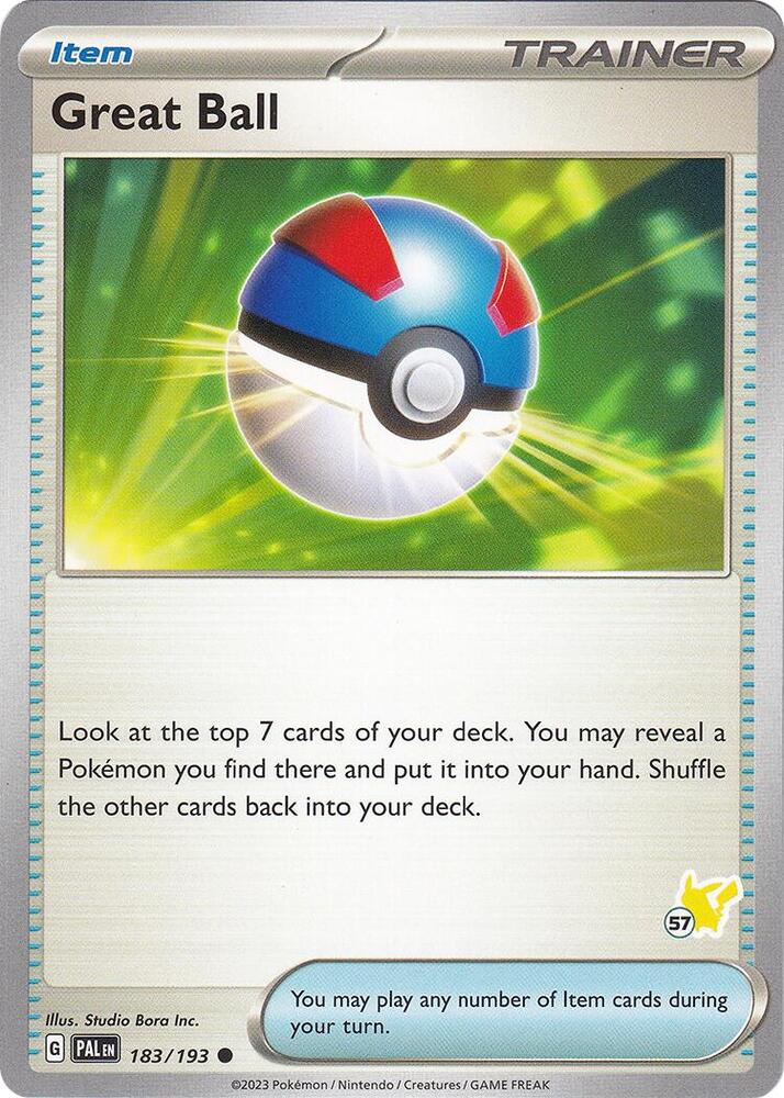Great Ball Pikachu 57 183/193 (Battle Academy 2024)  | Good Games Adelaide SA
