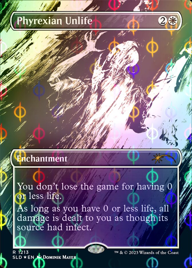 Phyrexian Unlife (Borderless Ichor Step-and-Compleat Foil) [Secret Lair Drop Series] | Good Games Adelaide SA