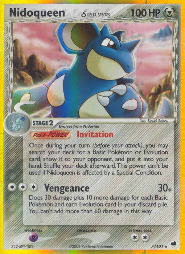Nidoqueen (7/101) (Delta Species) [EX: Dragon Frontiers] | Good Games Adelaide SA