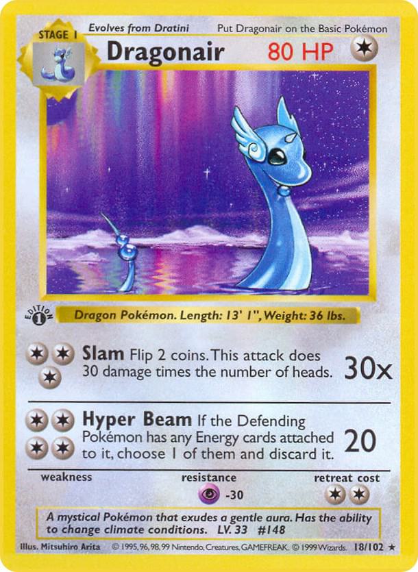Dragonair 018/102 (Base Set (Shadowless))  - 1st Edition | Good Games Adelaide SA