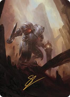 Mountain Art Card Gold Stamped Signature 52 (Art Series: The Brothers' War)  | Good Games Adelaide SA