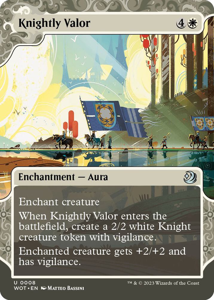 Knightly Valor 8 (Wilds of Eldraine: Enchanting Tales)  - Foil | Good Games Adelaide SA