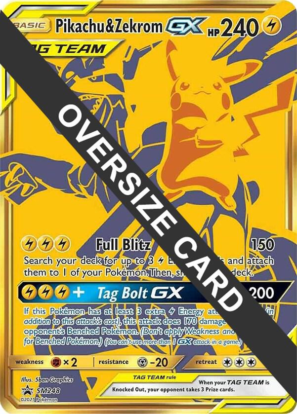 Pikachu and Zekrom GX SM248 SM248 (Jumbo Cards)  - Holofoil | Good Games Adelaide SA