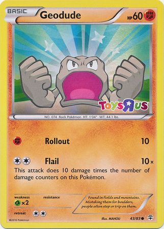 Geodude (43/83) (Toys R Us Promo) [XY: Generations] | Good Games Adelaide SA