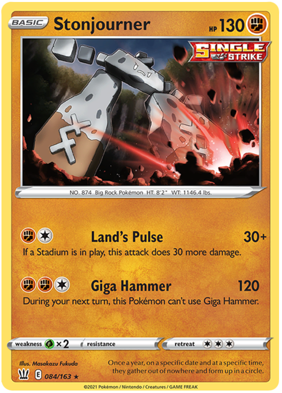 Stonjourner (084/163) [Sword & Shield: Battle Styles] | Good Games Adelaide SA