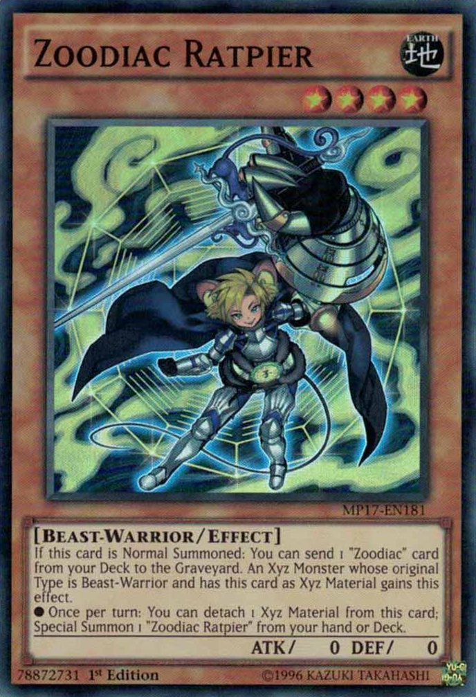 Zoodiac Ratpier [MP17-EN181] Super Rare | Good Games Adelaide SA