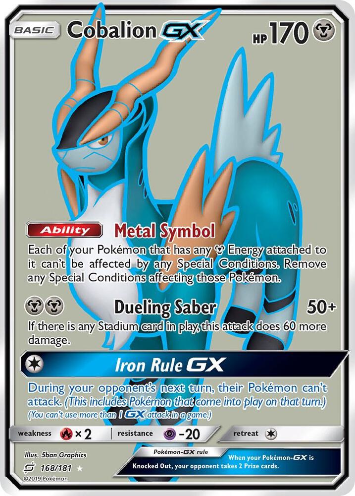 Cobalion GX Full Art 168/181 (SM - Team Up)  - Holofoil | Good Games Adelaide SA