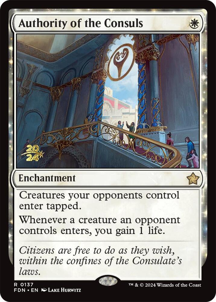 Authority of the Consuls 137 (Prerelease Cards)  - PreRelease Foil | Good Games Adelaide SA