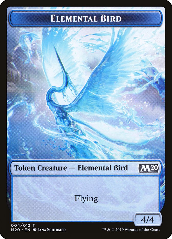Elemental Bird Token [Core Set 2020 Tokens] | Good Games Adelaide SA