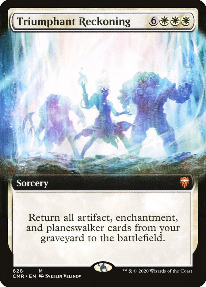 Triumphant Reckoning 628 (Commander Legends)  - Extended Art Foil | Good Games Adelaide SA