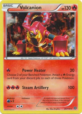 Volcanion 25 114 Cracked Ice Holo 025/114 (Deck Exclusives)  - Holofoil | Good Games Adelaide SA