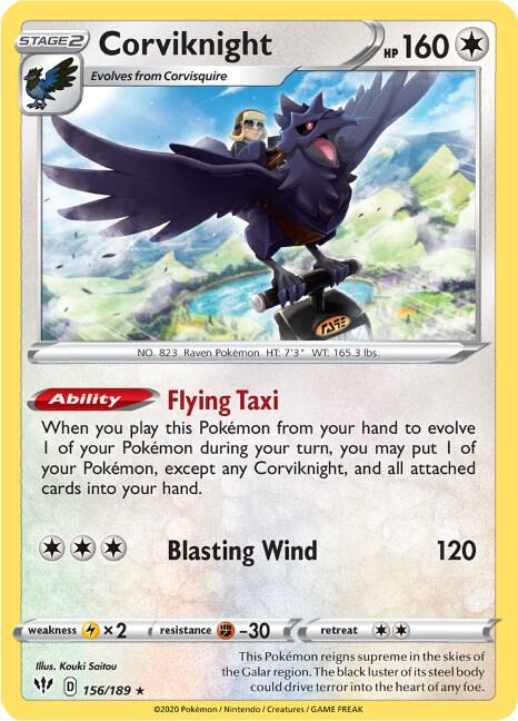 Corviknight 156/189 (SWSH03: Darkness Ablaze)  - Holofoil | Good Games Adelaide SA