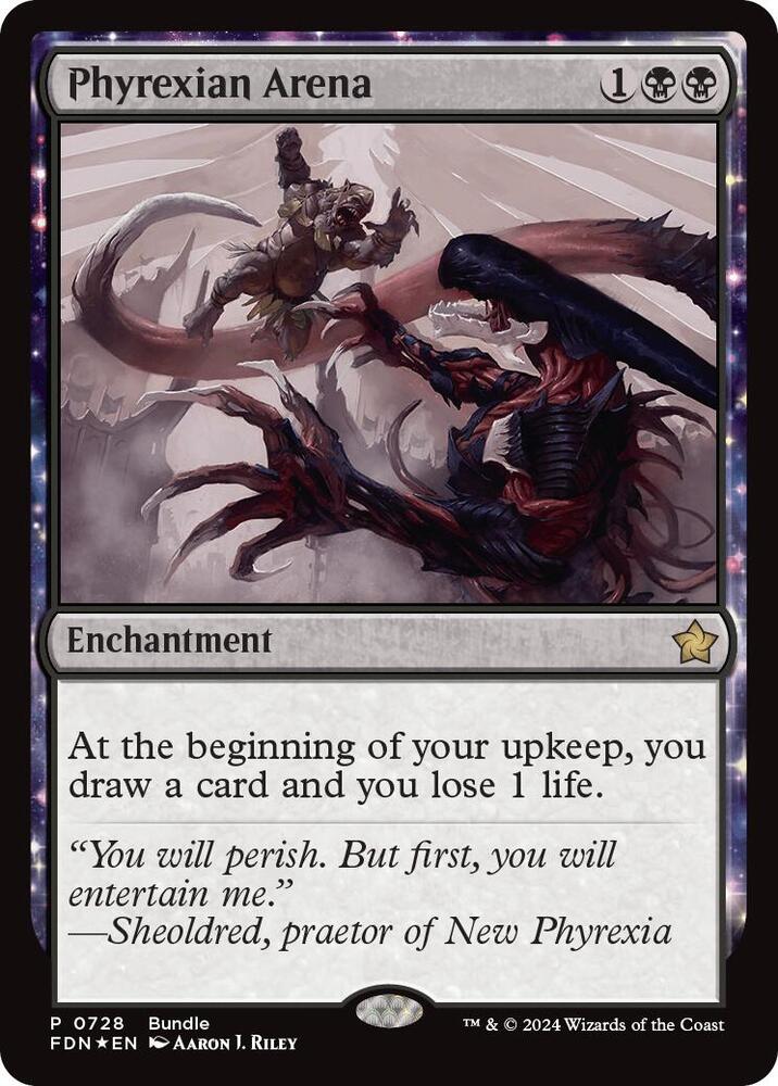 Phyrexian Arena FDN Bundle 728 (Unique and Miscellaneous Promos)  - Foil | Good Games Adelaide SA