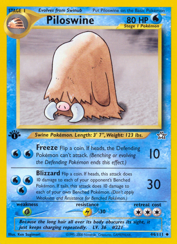 Piloswine (44/111) [Neo Genesis 1st Edition] | Good Games Adelaide SA
