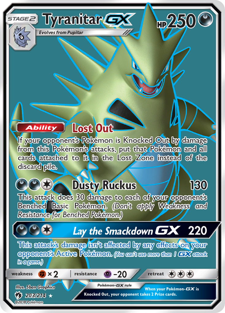 Tyranitar GX (203/214) [Sun & Moon: Lost Thunder] | Good Games Adelaide SA