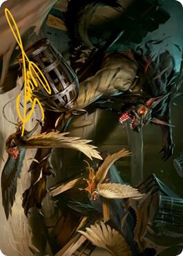 Wing Shredder Art Card Gold Stamped Signature 55 (Art Series: Innistrad: Midnight Hunt)  | Good Games Adelaide SA