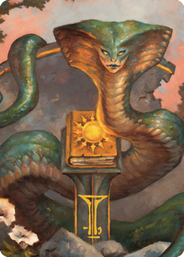 Guardian Naga Art Card (Gold-Stamped Signature) [Commander Legends: Battle for Baldur's Gate Art Series] | Good Games Adelaide SA