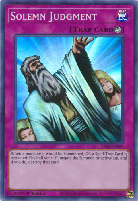 Solemn Judgment [SESL-EN045] Super Rare | Good Games Adelaide SA