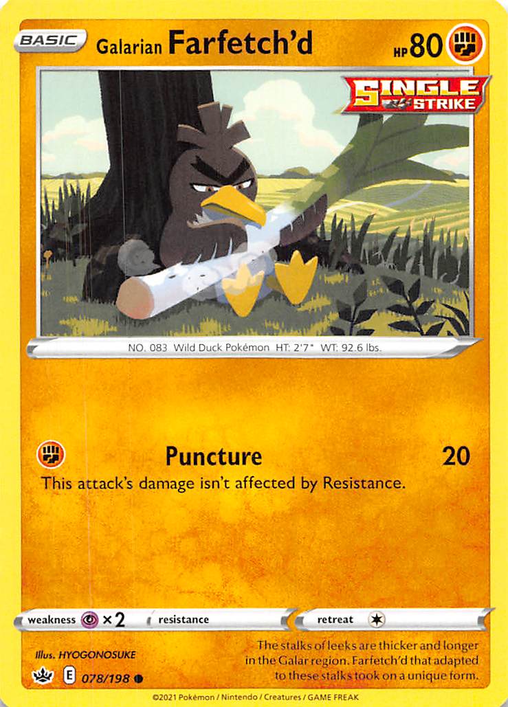 Galarian Farfetch'd (078/198) [Sword & Shield: Chilling Reign] | Good Games Adelaide SA