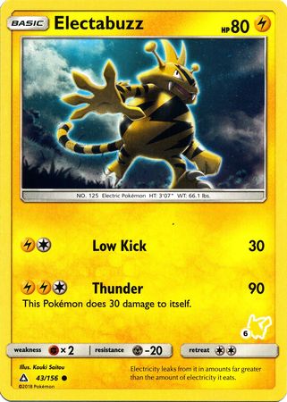 Electabuzz (43/156) (Pikachu Stamp #6) [Battle Academy 2020] | Good Games Adelaide SA