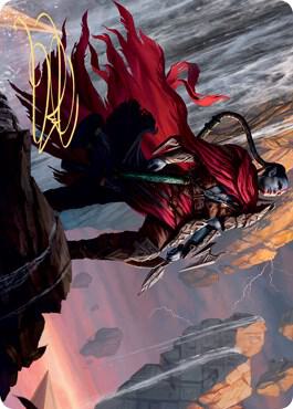Anowon the Ruin Thief Art Card Gold Stamped Signature 75 (Art Series: Zendikar Rising)  | Good Games Adelaide SA
