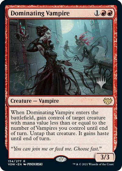 Dominating Vampire (Promo Pack) [Innistrad: Crimson Vow Promo Pack] | Good Games Adelaide SA