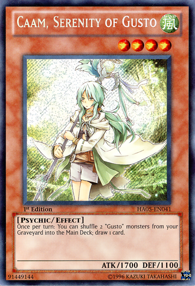 Caam, Serenity of Gusto [HA05-EN041] Secret Rare | Good Games Adelaide SA