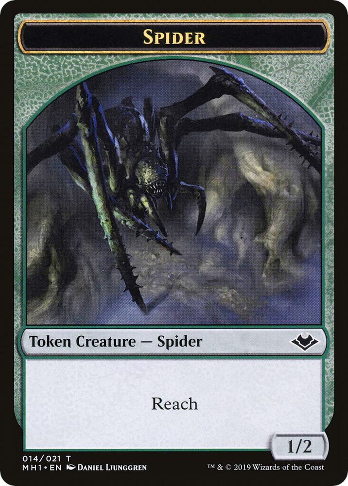 Spider Spirit Double Sided Token 14 // 16 (Modern Horizons)  | Good Games Adelaide SA