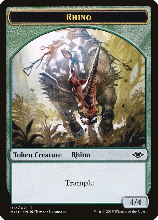 Zombie (007) // Rhino (013) Double-sided Token [Modern Horizons Tokens] | Good Games Adelaide SA