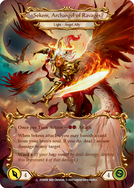 Figment of Ravages // Sekem, Archangel of Ravages (Marvel) [DTD008] (Dusk Till Dawn)  Cold Foil | Good Games Adelaide SA