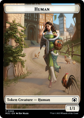 Zombie Knight // Human (6) Double-Sided Token [March of the Machine Commander Tokens] | Good Games Adelaide SA