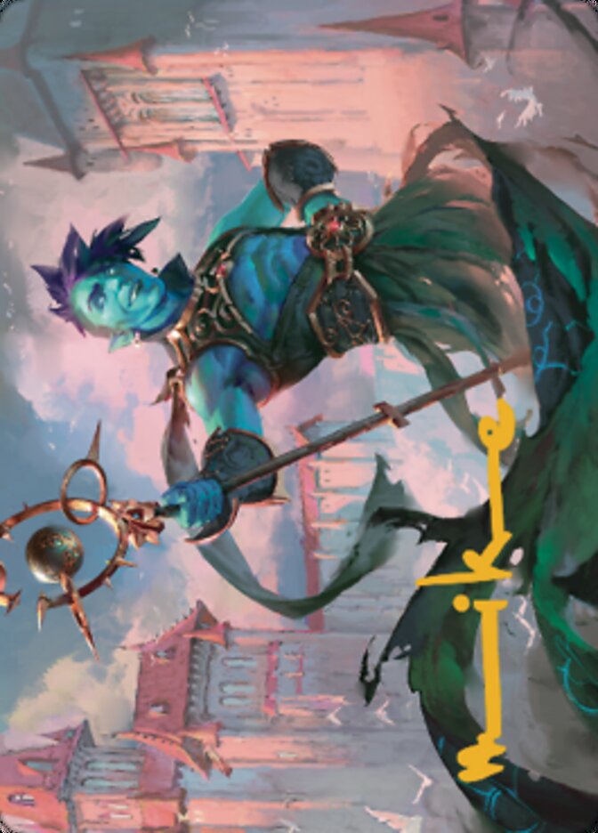 Haughty Djinn Art Card (Gold-Stamped Signature) [Dominaria United Art Series] | Good Games Adelaide SA