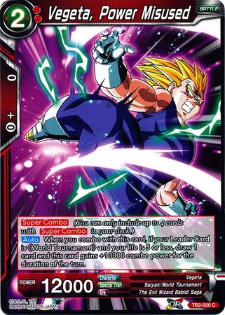 Vegeta, Power Misused [TB2-006] | Good Games Adelaide SA