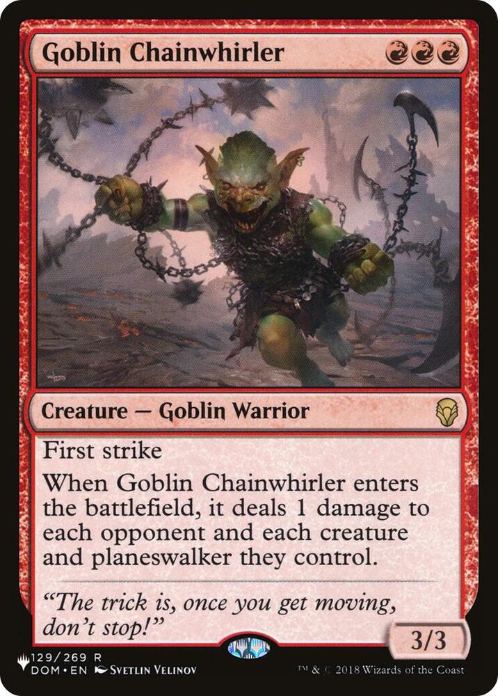 Goblin Chainwhirler 129/269 (The List Reprints)  | Good Games Adelaide SA