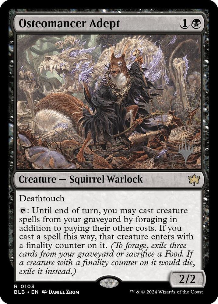 Osteomancer Adept 103 (Promo Pack: Bloomburrow)  - Foil | Good Games Adelaide SA