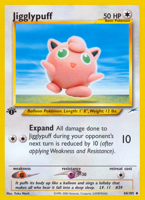 Jigglypuff (44/105) [Neo Destiny 1st Edition] | Good Games Adelaide SA