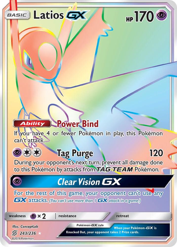 Latios GX Secret 243/236 (SM - Unified Minds)  - Holofoil | Good Games Adelaide SA
