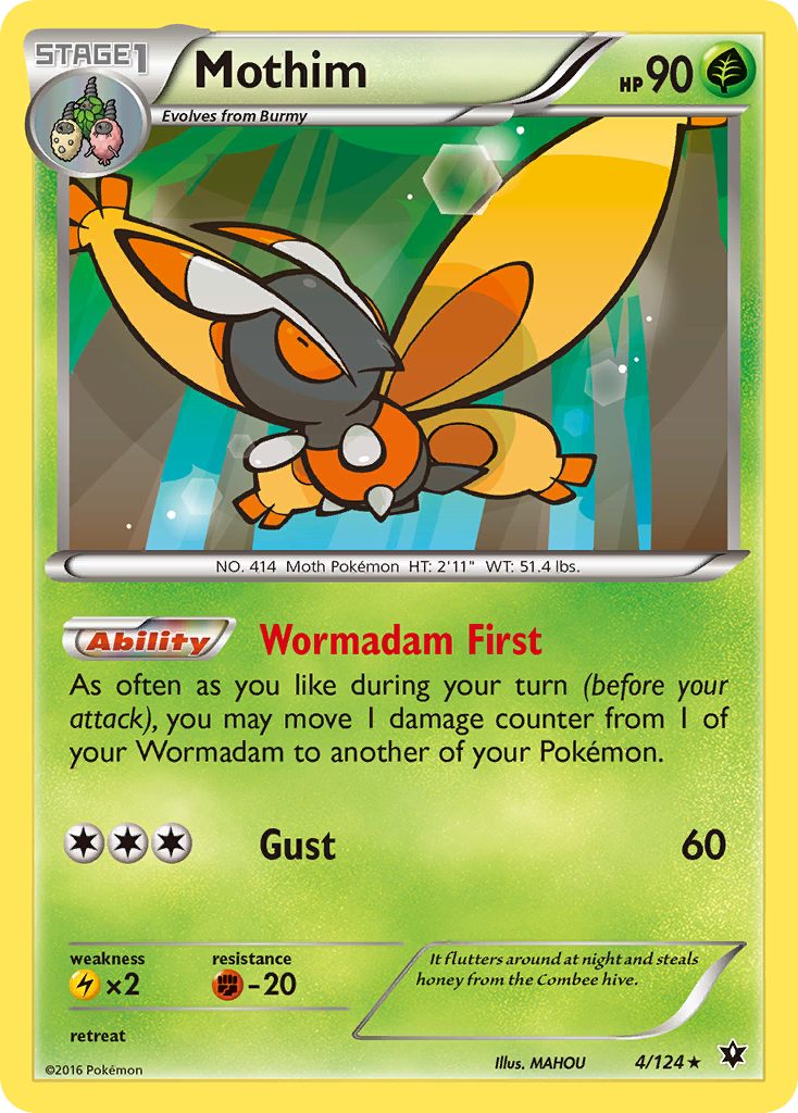 Mothim (4/124) [XY: Fates Collide] | Good Games Adelaide SA
