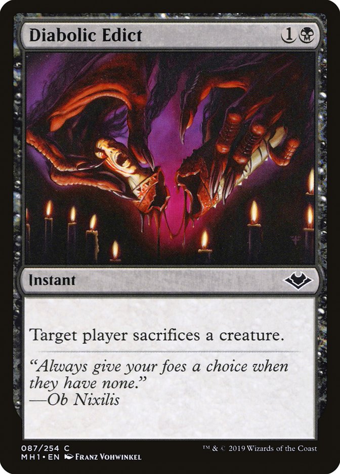 Diabolic Edict 87 (Modern Horizons)  - Foil | Good Games Adelaide SA