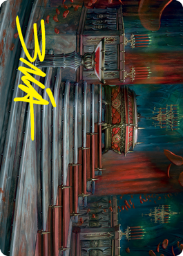 Edgar Markov's Coffin Art Card (Gold-Stamped Signature) [Innistrad: Crimson Vow Art Series] | Good Games Adelaide SA