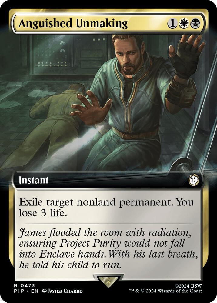 Anguished Unmaking Extended Art 473 (Universes Beyond: Fallout)  | Good Games Adelaide SA