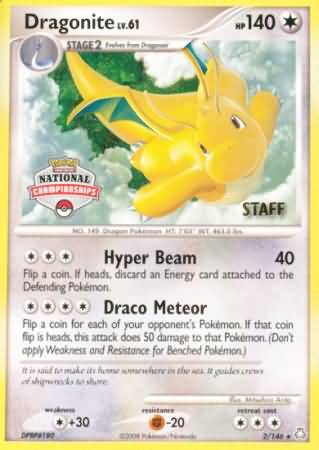 Dragonite (2/146) (National Championship Staff) [Diamond & Pearl: Legends Awakened] | Good Games Adelaide SA