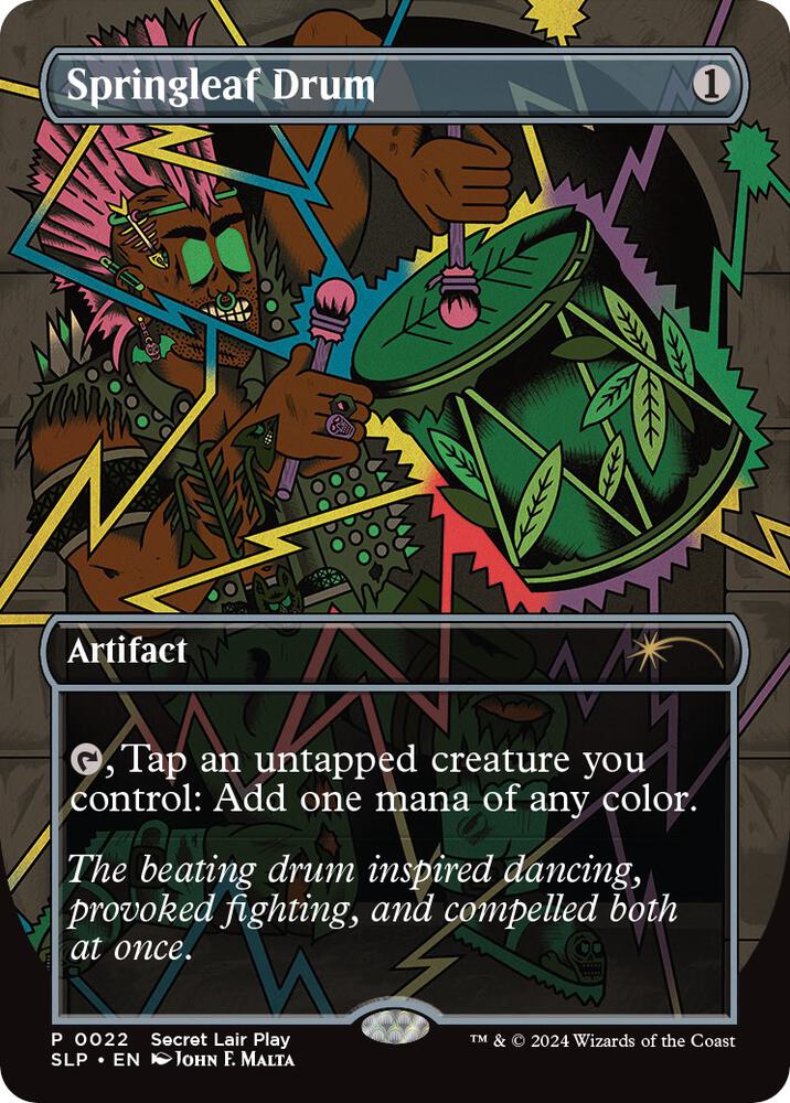 Springleaf Drum 22 (Secret Lair Showdown)  - Borderless Foil | Good Games Adelaide SA