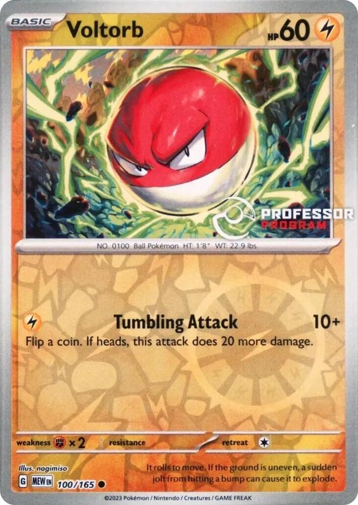 Voltorb 100 165 100/165 (Professor Program Promos)  - Reverse Holofoil | Good Games Adelaide SA