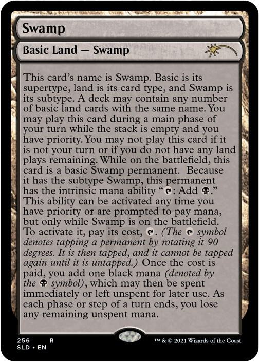 Swamp 256 Full Text Lands 256 (Secret Lair Drop Series)  | Good Games Adelaide SA