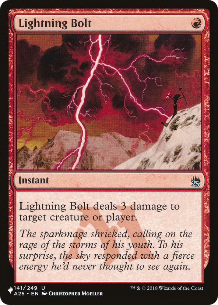 Lightning Bolt A25 141/249 (The List Reprints)  | Good Games Adelaide SA