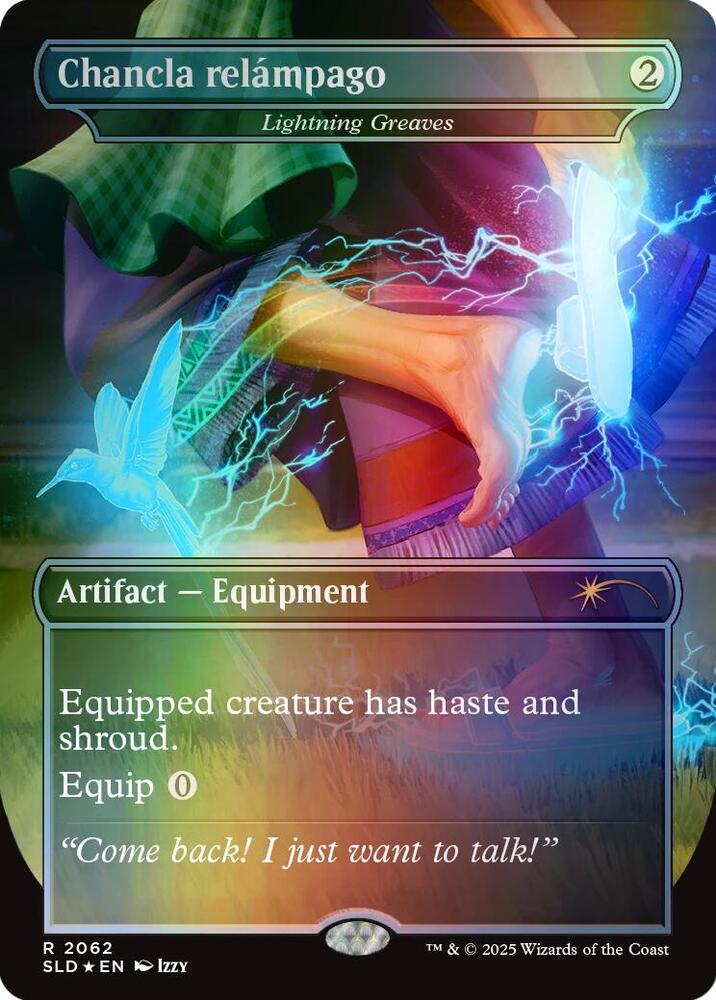 Chancla relampago Lightning Greaves Rainbow Foil 2062 (Secret Lair Drop Series)  - Foil | Good Games Adelaide SA